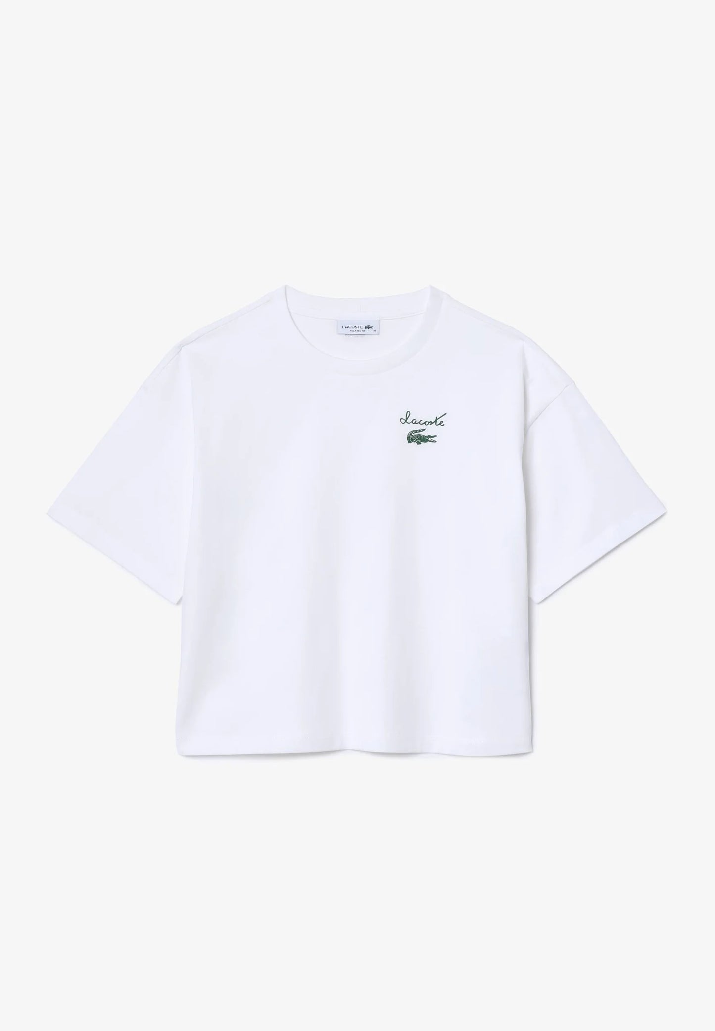T-shirt in cotone con logo LACOSTE
