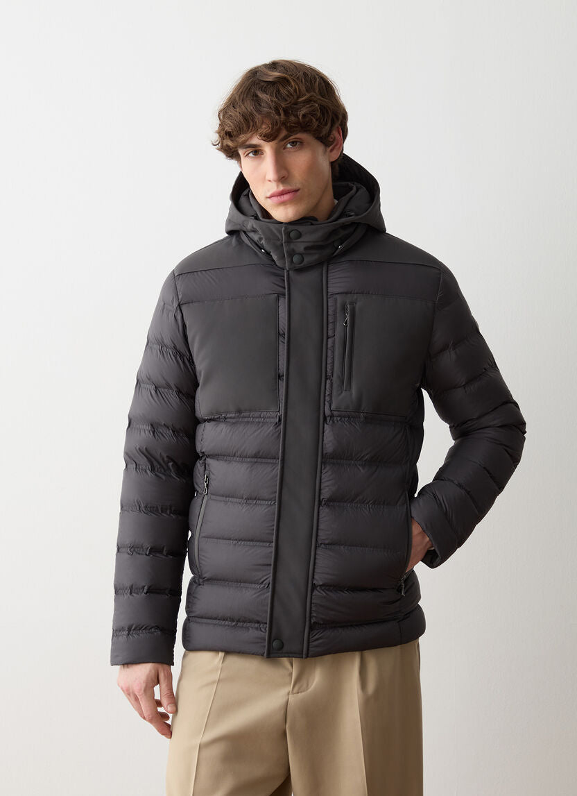 Piumino cappuccio staccabile con neoprene