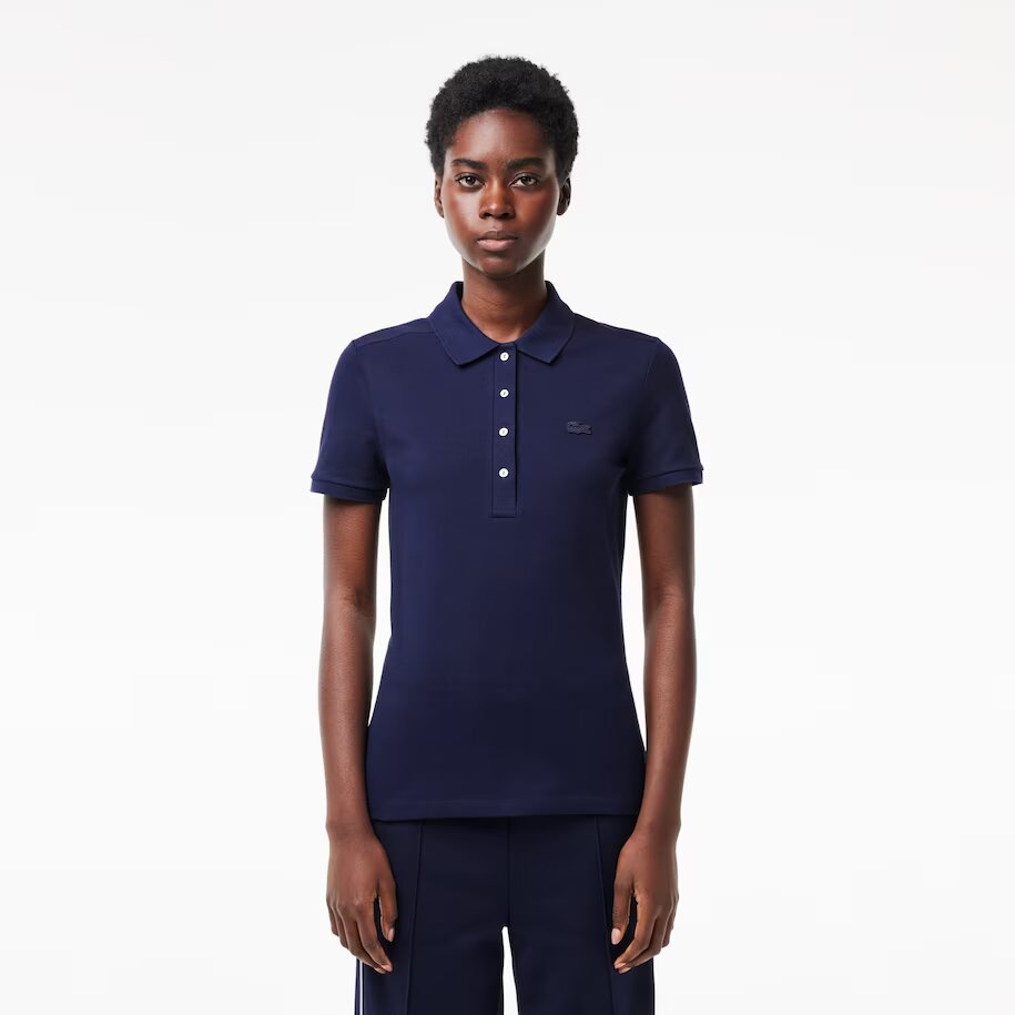 POLO DA DONNA IN PIQUÉ DI COTONE STRETCH LACOSTE SLIM FIT