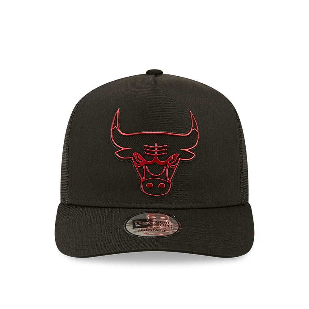 Cappello A-Frame Trucker Chicago Bulls Foil Logo Nero