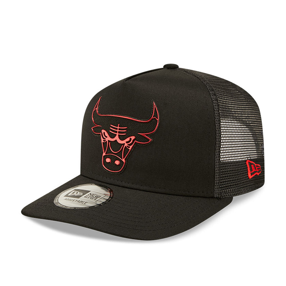 Cappello A-Frame Trucker Chicago Bulls Foil Logo Nero