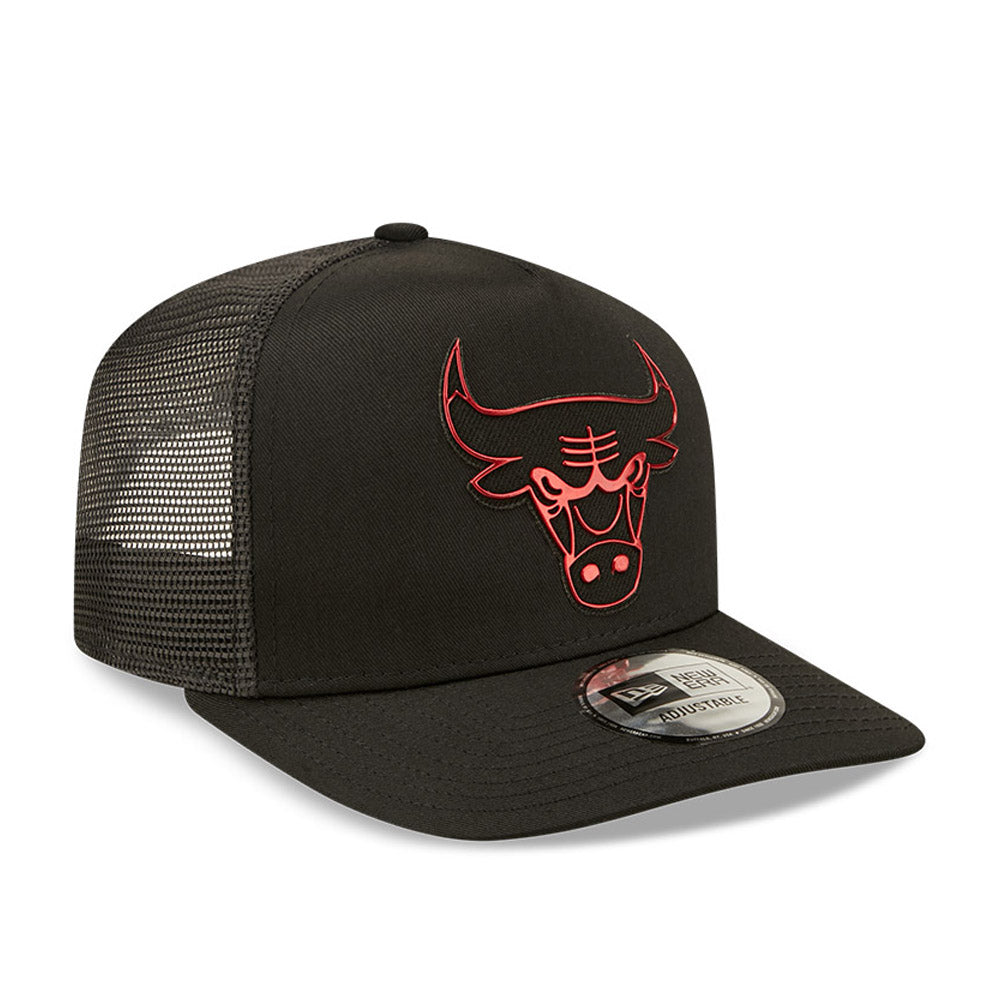 Cappello A-Frame Trucker Chicago Bulls Foil Logo Nero