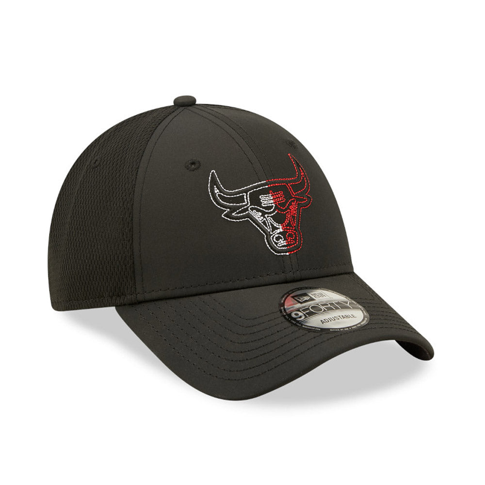 Cappello 9FORTY regolabile Chicago Bulls Mesh Back Nero