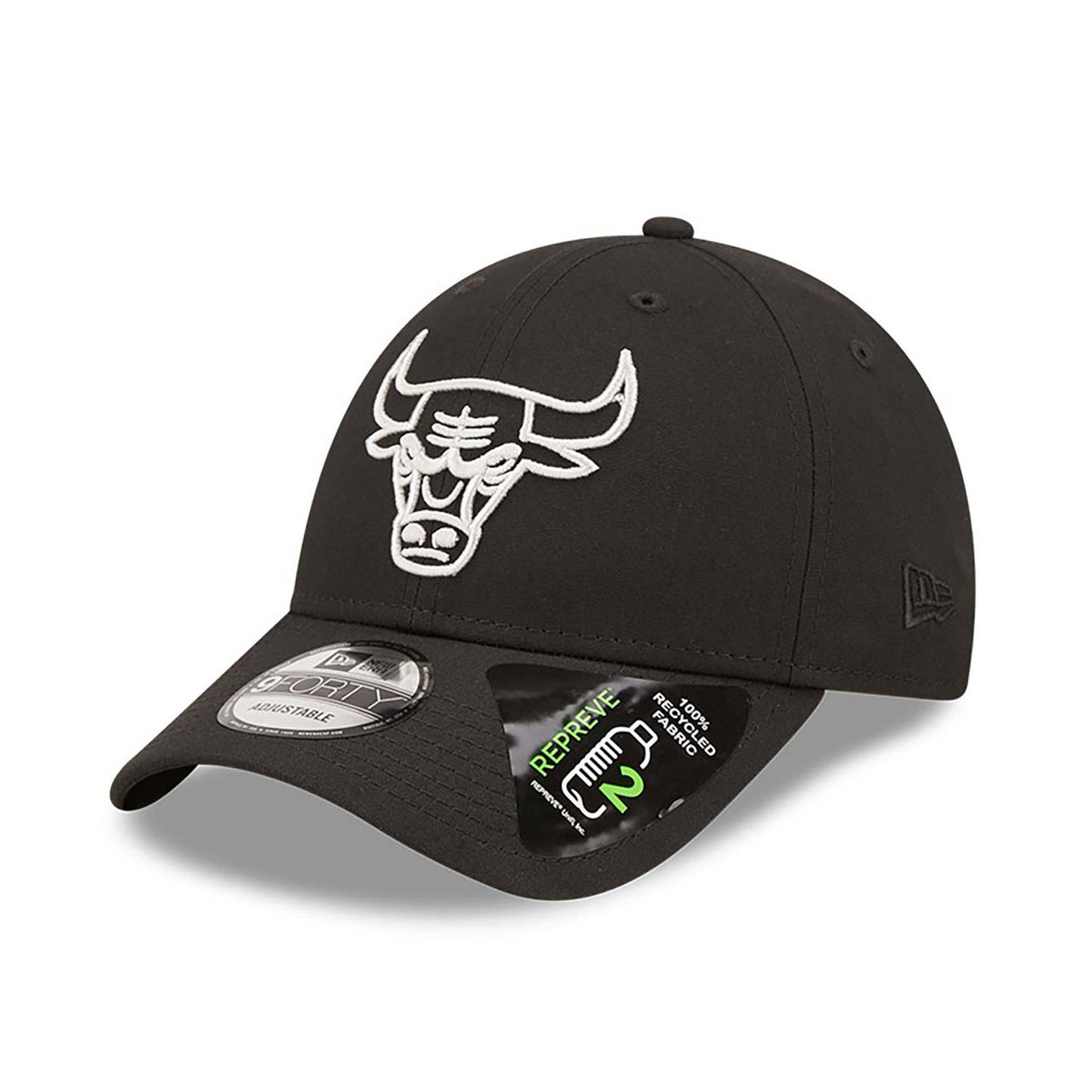 Cappello 9FORTY Regolabile Chicago Bulls Repreve Monochrome Nero