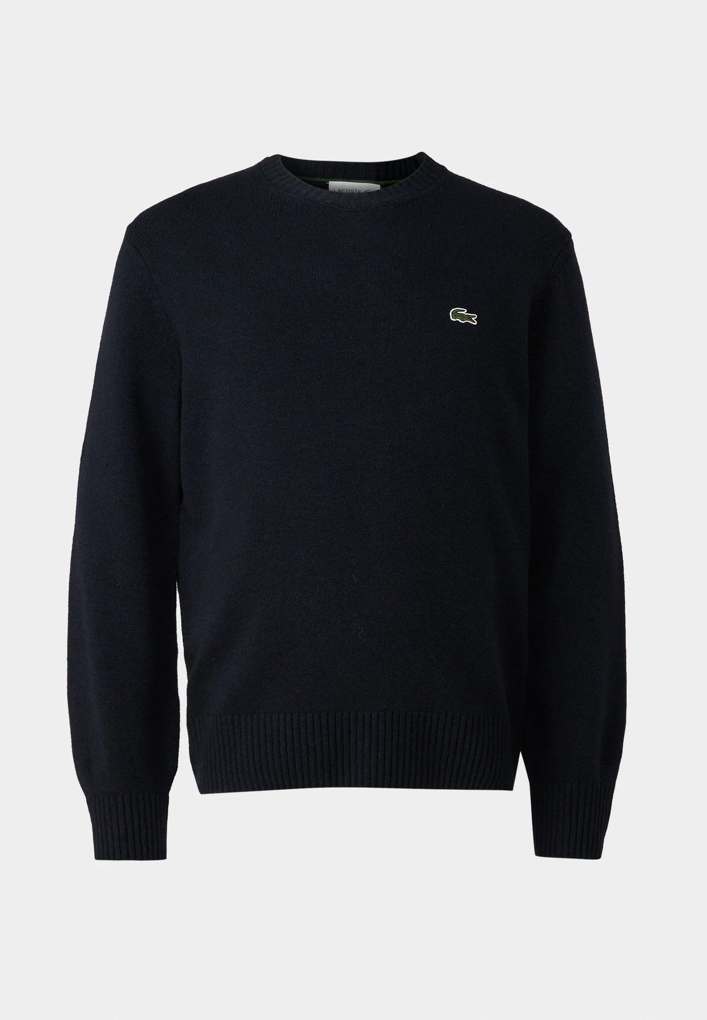 Pullover girocollo monocromatico in cotone LACOSTE