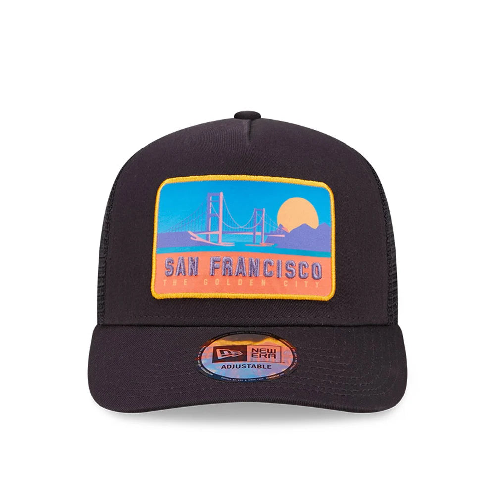 Cappello A-Frame Trucker New Era Location Blu Navy