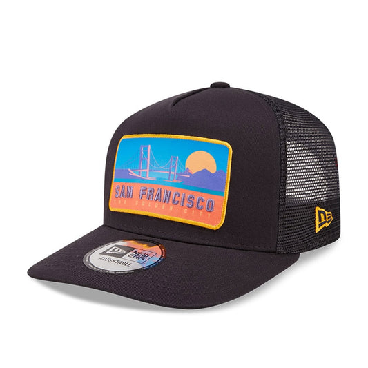 Cappello A-Frame Trucker New Era Location Blu Navy