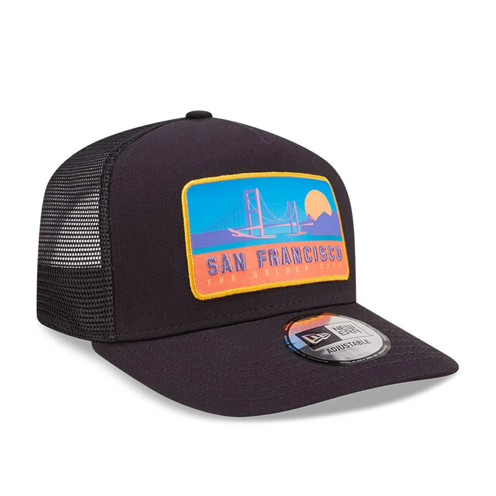 Cappello A-Frame Trucker New Era Location Blu Navy