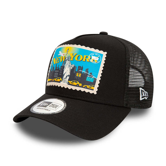 Cappello A-Frame Trucker New Era Postcard Nero