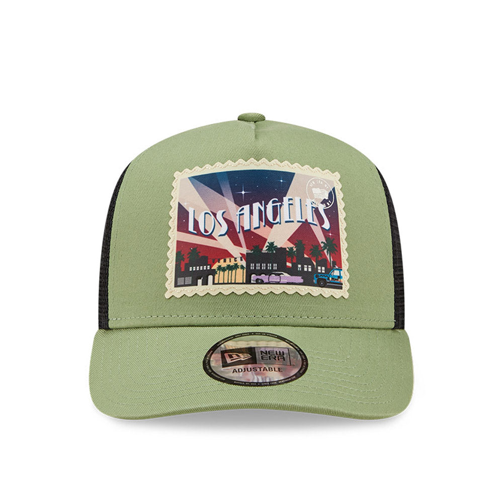 Cappello A-Frame Trucker New Era Postcard Verde