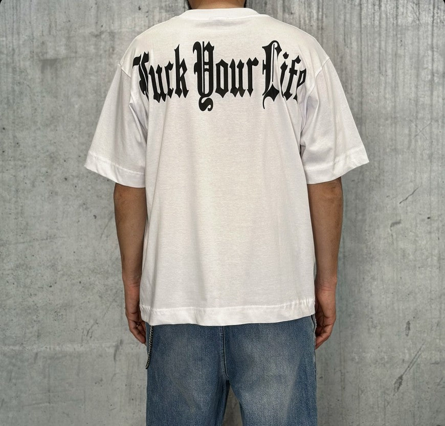 T-SHIRT OVERSIZE STAMPA - FUCK YOUR LIFE